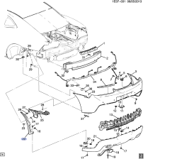 GM (General Motors) - 22829496 Rear Bumper Facia Splash Shield RH 2014-2015 Camaro - Image 2