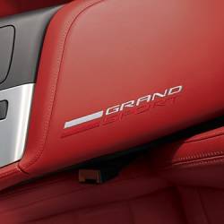 84539770 Floor Console Lid in Adrenaline Red with Grand Sport Logo