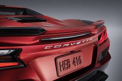 86526365 Corvette Script Rear Emblem in Arctic White