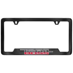 19432771 License Plate Frame in Black with Trail Boss Logo