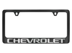 19368103 License Plate Frame in Black with Chrome Chevrolet Script