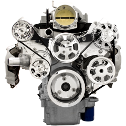 Billet Specialties - BSP13455P - Tru Trac LS Serpentine System - Alternator And Power Steering Only, With Upgrade Polished Alternator - Image 1